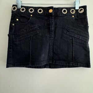 Pierre Balmain Black Mini Cargo Skirt